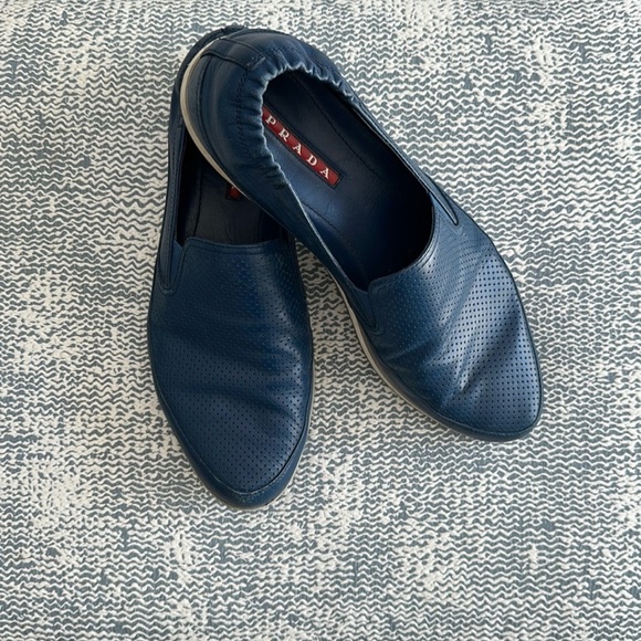 Prada leather slip on loafer - Picture 1 of 7